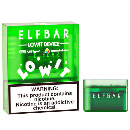 ELF BAR / Электронная сигарета Elf Bar Lowit Зелёный (сменный картридж, 10W, 500 mAh) в ХукаГиперМаркете Т24