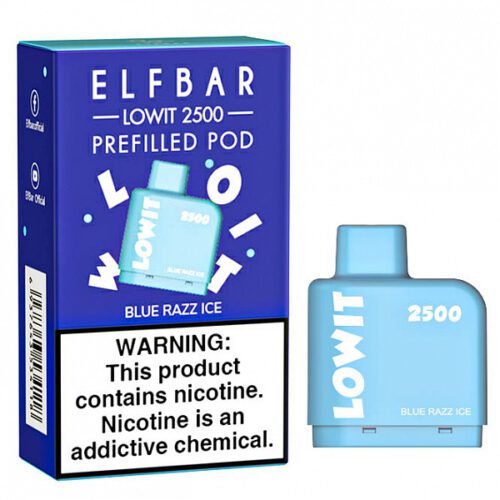 ELF BAR / Картридж Elf Bar Lowit Blue Razz Ice (2500 затяжек, 20 мг, 6 мл) в ХукаГиперМаркете Т24