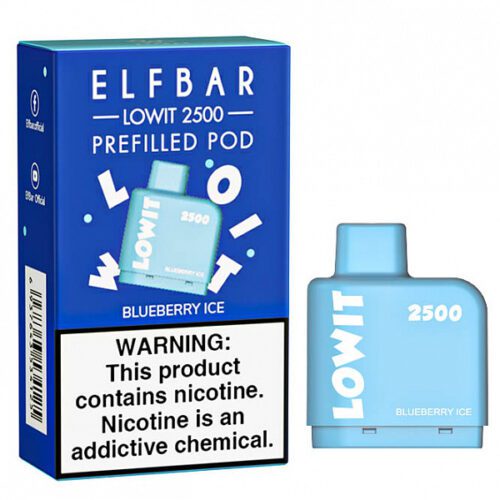 ELF BAR / Картридж Elf Bar Lowit Blueberry Ice (2500 затяжек, 20 мг, 6 мл) в ХукаГиперМаркете Т24