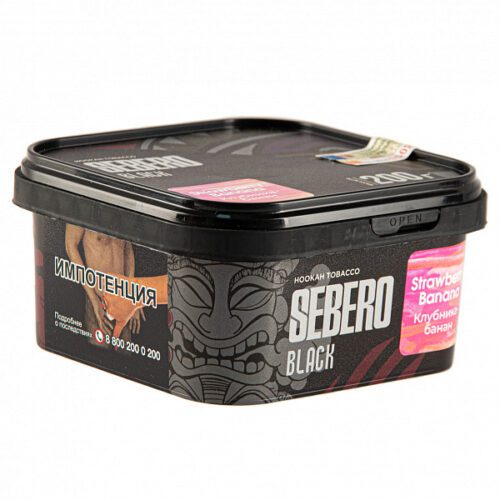 Sebero / Табак Sebero Black Strawberry Banana, 200г [M] в ХукаГиперМаркете Т24