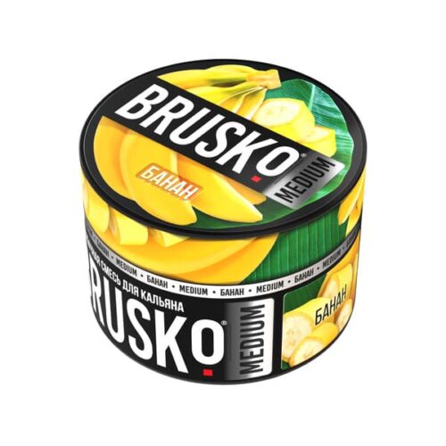 Brusko / Бестабачная смесь Brusko Medium Банан, 50г в ХукаГиперМаркете Т24