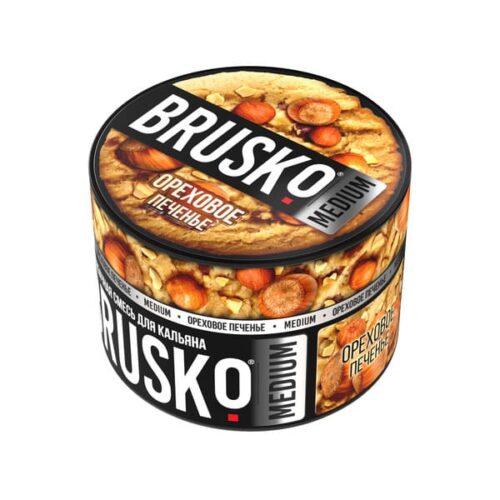 Brusko / Бестабачная смесь Brusko Medium Ореховое печенье, 50г в ХукаГиперМаркете Т24