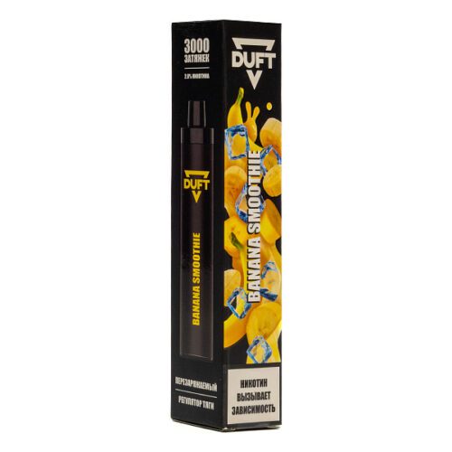 Duft / Электронная сигарета Duft Banana smoothie (3000 затяжек, одноразовая) в ХукаГиперМаркете Т24