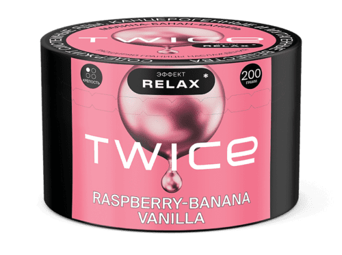Twice / Табак Twice Малина-Банан-Ваниль, 200г [M] в ХукаГиперМаркете Т24