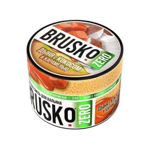 Brusko / Бестабачная смесь Brusko Zero Дыня с кокосом и карамелью, 50г в ХукаГиперМаркете Т24