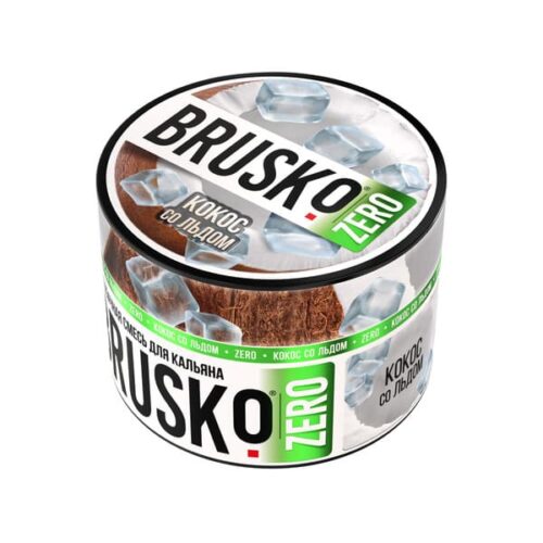 Brusko / Бестабачная смесь Brusko Zero Кокос со льдом, 50г в ХукаГиперМаркете Т24