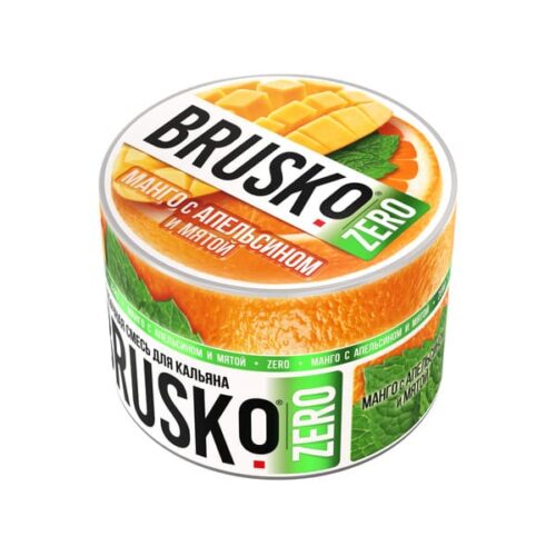 Brusko / Бестабачная смесь Brusko Zero Манго с апельсином и мятой, 50г в ХукаГиперМаркете Т24