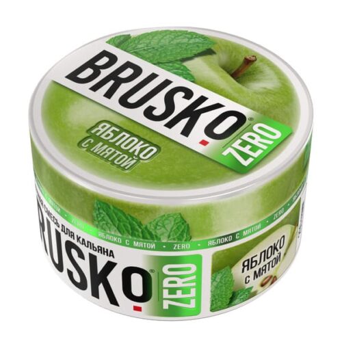 Brusko / Бестабачная смесь Brusko Zero Яблоко с мятой, 250г в ХукаГиперМаркете Т24