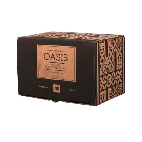 Oasis / Уголь для кальяна кокосовый Oasis Premium 45мм, 12шт, 1кг в ХукаГиперМаркете Т24