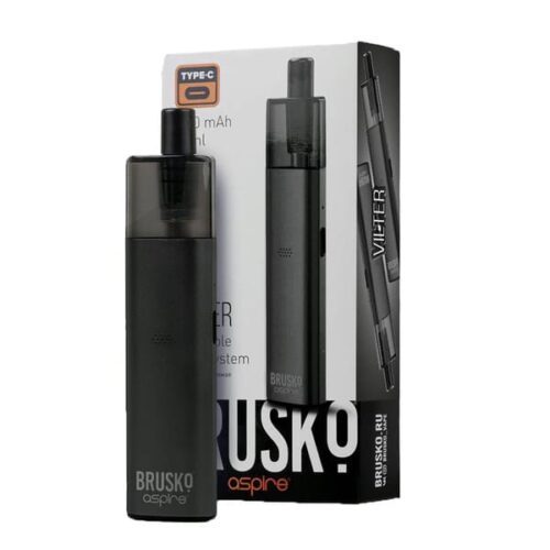 Brusko / Электронная сигарета Brusko Vilter 450 mAh Чёрный (многоразовая) в ХукаГиперМаркете Т24