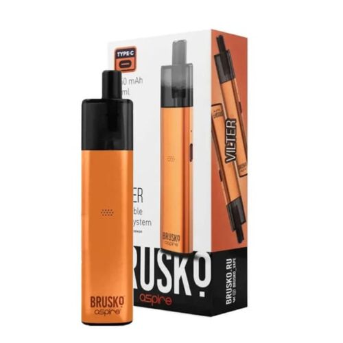 Brusko / Электронная сигарета Brusko Vilter 450 mAh Оранжевый (многоразовая) в ХукаГиперМаркете Т24