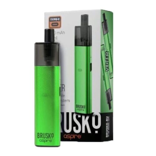 Brusko / Электронная сигарета Brusko Vilter 450 mAh Зелёный (многоразовая) в ХукаГиперМаркете Т24