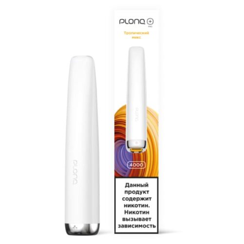 Plonq / Электронная сигарета Plonq Plus Pro Tropical Mix (4000 затяжек, одноразовая) в ХукаГиперМаркете Т24