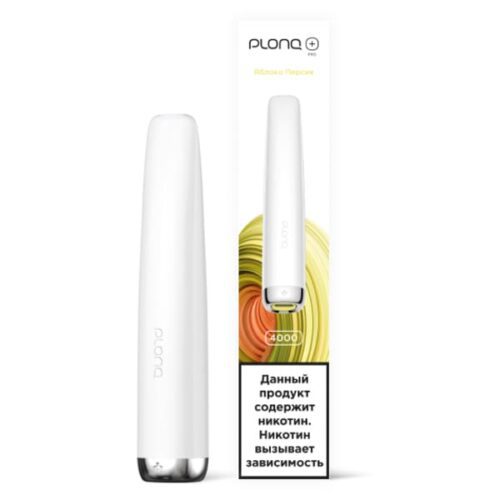 Plonq / Электронная сигарета Plonq Plus Pro Apple Peach (4000 затяжек, одноразовая) в ХукаГиперМаркете Т24