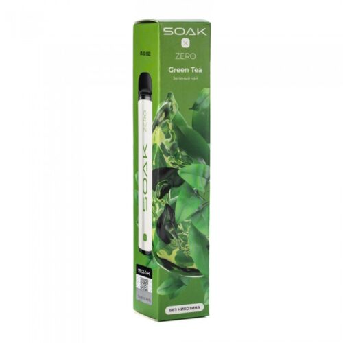 Soak / Электронная сигарета Soak X Zero Green Tea (1500 затяжек, одноразовая) в ХукаГиперМаркете Т24