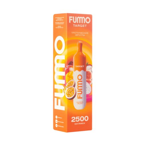 Fummo / Электронная сигарета Fummo Target Tropical fruit (2500 затяжек, одноразовая) в ХукаГиперМаркете Т24
