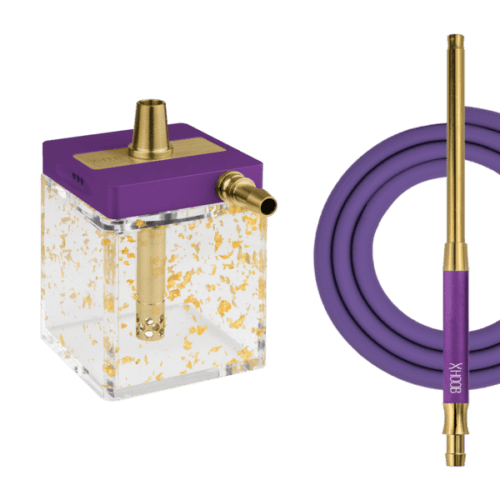 HOOB / Кальян Hoob subAtom Royal Purple Фурнитура Gold (колба Gold, комплектация Стандарт) в ХукаГиперМаркете Т24