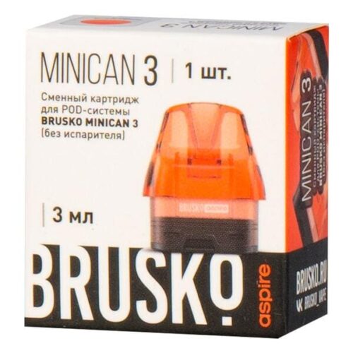 Brusko / Картридж сменный для Brusko Minican 3 Red (3мл, 1шт) в ХукаГиперМаркете Т24