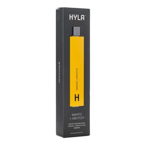 Hyla / Электронная сигарета Hyla Mango Mentol (4500 затяжек, без никотина, одноразовая) в ХукаГиперМаркете Т24