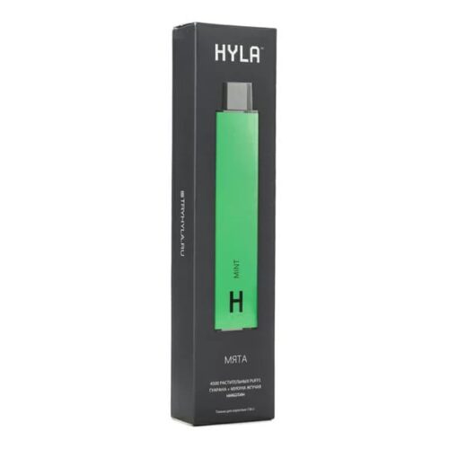 Hyla / Электронная сигарета Hyla Mint (4500 затяжек, без никотина, одноразовая) в ХукаГиперМаркете Т24