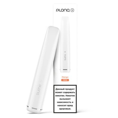 Plonq / Электронная сигарета Plonq Plus Mango (1500 затяжек, одноразовая) в ХукаГиперМаркете Т24