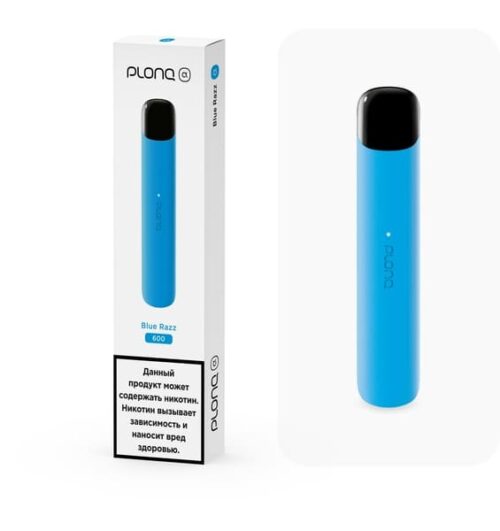 Plonq / Электронная сигарета Plonq Alpha Blue Razz (600 затяжек, 20мг, одноразовая) в ХукаГиперМаркете Т24