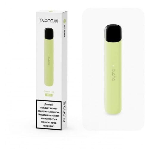Plonq / Электронная сигарета Plonq Alpha Green tea (600 затяжек, 20мг, одноразовая) в ХукаГиперМаркете Т24