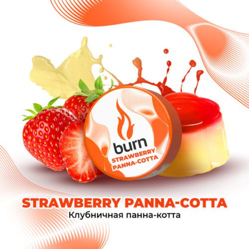Burn / Табак Burn Strawberry panna-cotta, 200г [M] в ХукаГиперМаркете Т24