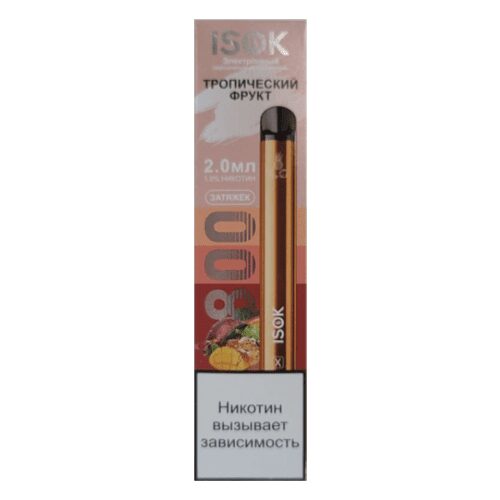 Isok / Электронная сигарета Isok X Тропический фрукт (800 затяжек, одноразовая) в ХукаГиперМаркете Т24