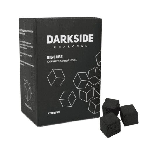 Dark Side / Уголь для кальяна кокосовый Darkside Charcoal Big Cube 25мм, 72шт, 1кг в ХукаГиперМаркете Т24