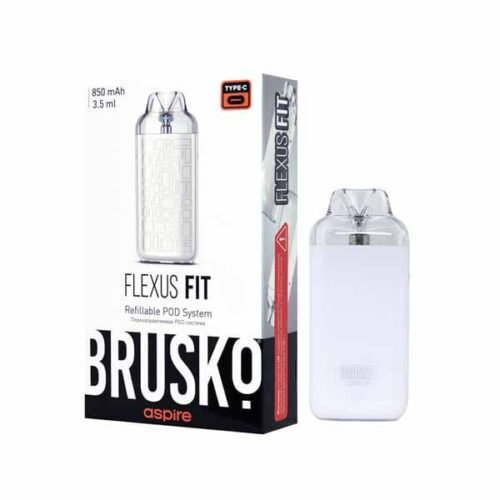 Brusko / Электронная сигарета Brusko Flexus Fit 850mAh Белый (многоразовая) в ХукаГиперМаркете Т24