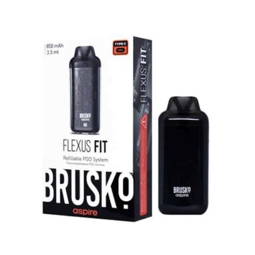 Brusko / Электронная сигарета Brusko Flexus Fit 850mAh Чёрный (многоразовая) в ХукаГиперМаркете Т24