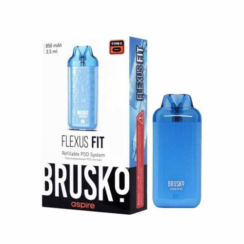 Brusko / Электронная сигарета Brusko Flexus Fit 850mAh Синий (многоразовая) в ХукаГиперМаркете Т24