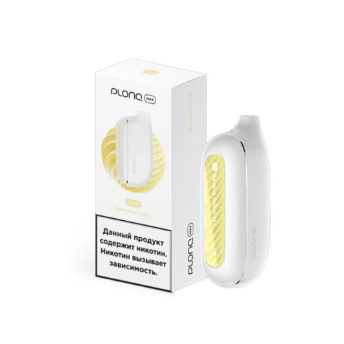 Plonq / Электронная сигарета Plonq Max Банановый шейк (6000 затяжек, одноразовая) в ХукаГиперМаркете Т24