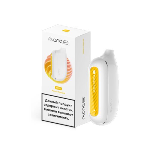 Plonq / Электронная сигарета Plonq Max Манго персик (6000 затяжек, одноразовая) в ХукаГиперМаркете Т24