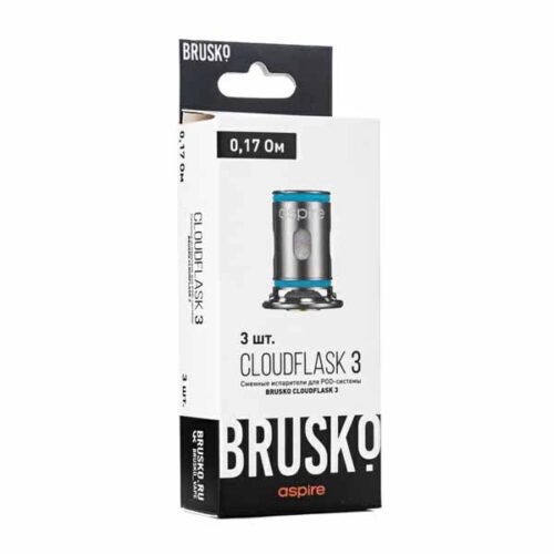 Brusko / Испаритель для электронной системы Brusko Cloudflask 3 (0,17ohm, 3шт) в ХукаГиперМаркете Т24