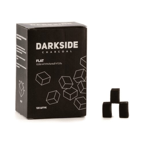 Dark Side / Уголь для кальяна кокосовый Darkside Charcoal Flat 22мм, 120шт, 1кг в ХукаГиперМаркете Т24