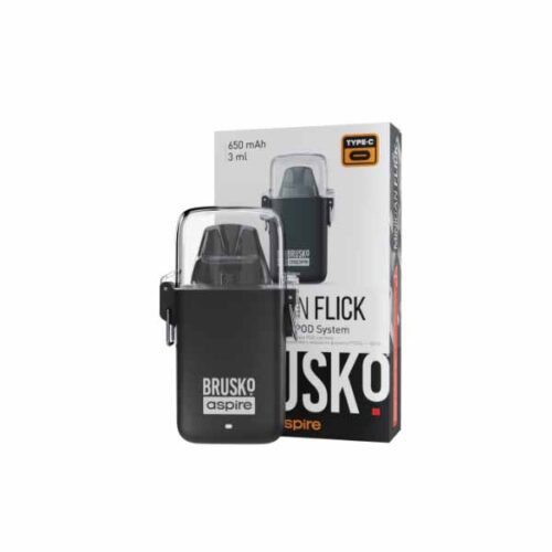 Brusko / Электронная сигарета Brusko Minican Flick 650mAh Чёрный (многоразовая) в ХукаГиперМаркете Т24