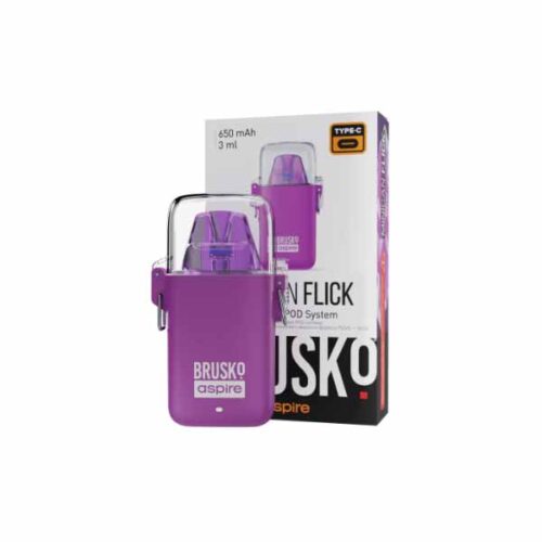 Brusko / Электронная сигарета Brusko Minican Flick 650mAh Фиолетовый (многоразовая) в ХукаГиперМаркете Т24