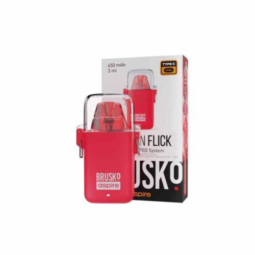 Brusko / Электронная сигарета Brusko Minican Flick 650mAh Красный (многоразовая) в ХукаГиперМаркете Т24