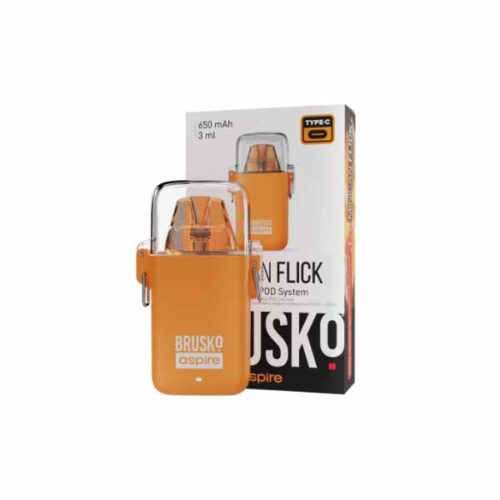 Brusko / Электронная сигарета Brusko Minican Flick 650mAh Оранжевый (многоразовая) в ХукаГиперМаркете Т24