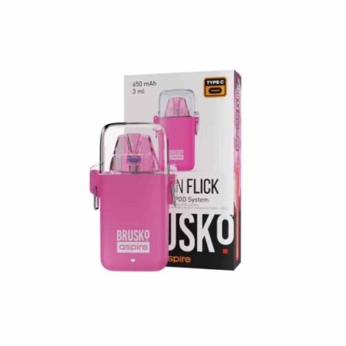Brusko / Электронная сигарета Brusko Minican Flick 650mAh Розовый (многоразовая) в ХукаГиперМаркете Т24