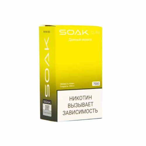 Soak / Электронная сигарета Soak Cube Дынный мохито (7000 затяжек, одноразовая) в ХукаГиперМаркете Т24