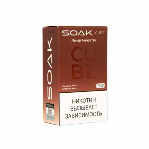 Soak / Электронная сигарета Soak Cube Ликер амаретто (7000 затяжек, одноразовая) в ХукаГиперМаркете Т24