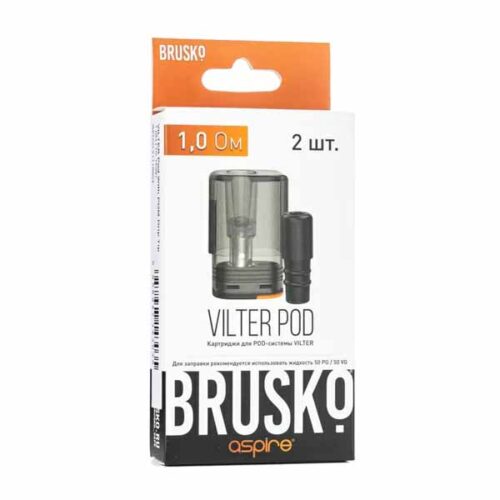 Brusko / Упаковка сменных картриджей Brusko Vilter (2мл, 1.0ohm, 2шт) в ХукаГиперМаркете Т24