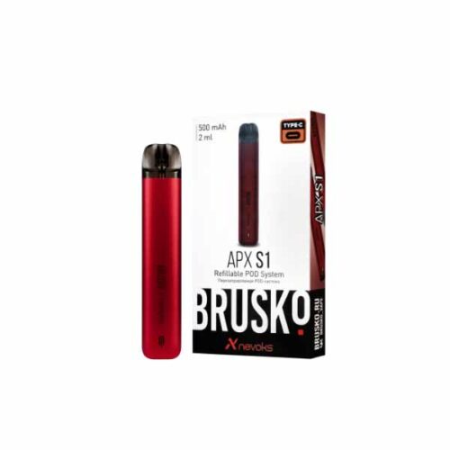 Brusko / Электронная сигарета Brusko APX S1 500mAh Красный (многоразовая) в ХукаГиперМаркете Т24