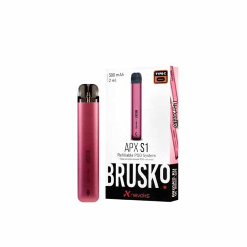Brusko / Электронная сигарета Brusko APX S1 500mAh Розовый (многоразовая) в ХукаГиперМаркете Т24
