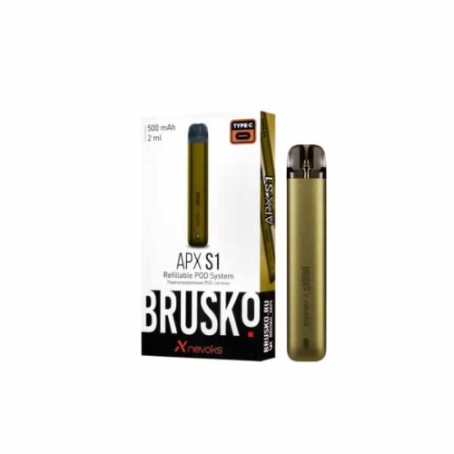 Brusko / Электронная сигарета Brusko APX S1 500mAh Зелёный (многоразовая) в ХукаГиперМаркете Т24