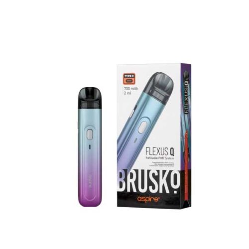 Brusko / Электронная сигарета Brusko Flexus Q 700mAh Бирюзовый градиент (многоразовая) в ХукаГиперМаркете Т24