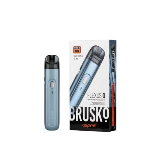 Brusko / Электронная сигарета Brusko Flexus Q 700mAh Небесно-голубой (многоразовая) в ХукаГиперМаркете Т24